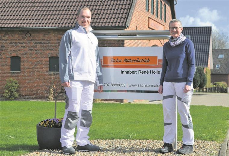 Malereibetrieb Sachse - Firmenchefin Kerstin Mangels übergibt an René Holle Malerbetrieb Sachse