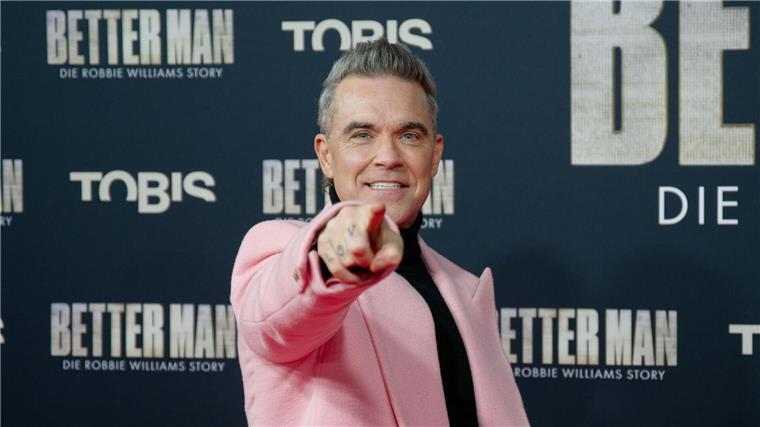 Robbie Williams bei der Premiere.