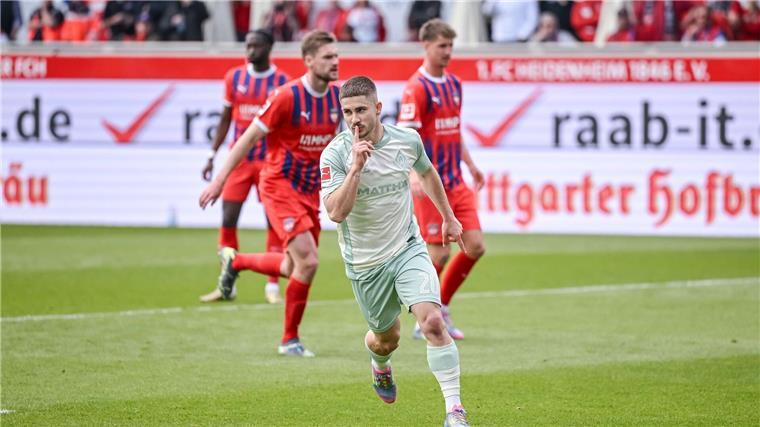 1:4 gegen Bremen: Heidenheim muss in die Relegation Romano Schmid traf zur Führung.