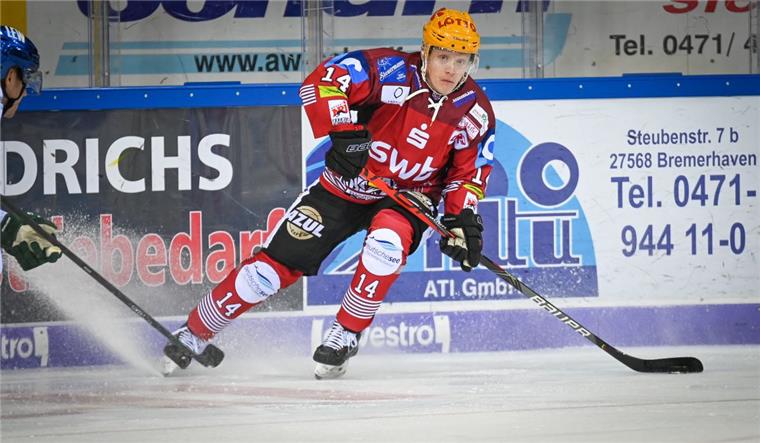 Pinguins verlieren das Nordderby in Wolfsburg Ross Mauermann brachte die Fischtown Pinguins in Wolfsburg in Führung.