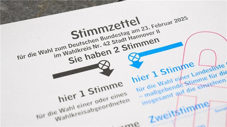 CDU vor SPD in Niedersachsen – AfD auf Rekordhoch Rund sechs Millionen Menschen in Niedersachsen waren zur Bundestagswahl aufgerufen. (Archivbild)
