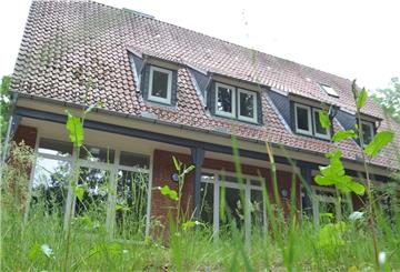 Rund um das frisch sanierte Haus der Jugend wuchert das Unkraut. Eigentlich sollte dort längst das Jugendzentrum untergekommen sein.