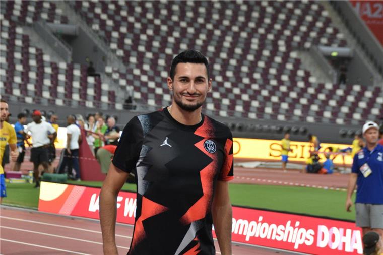 Sellstedter Said Gilani sprintet bei WM in Katar Said Gilani aus Sellstedt beim Training im Khalifa International Stadium von Doha.