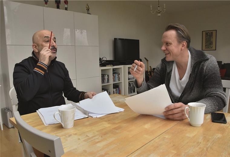 Sandro Giampietro und Helge Tramsen haben Spaß ...