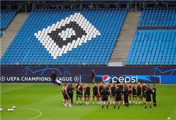 Schachtar Donezk beim Abschlusstraining im Hamburger Volksparkstadion.