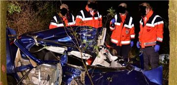 Schlimmer Unfall auf der B74.