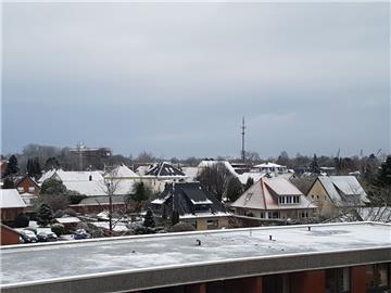 Schnee auf den Dächern in Brake. Foto Diederichs