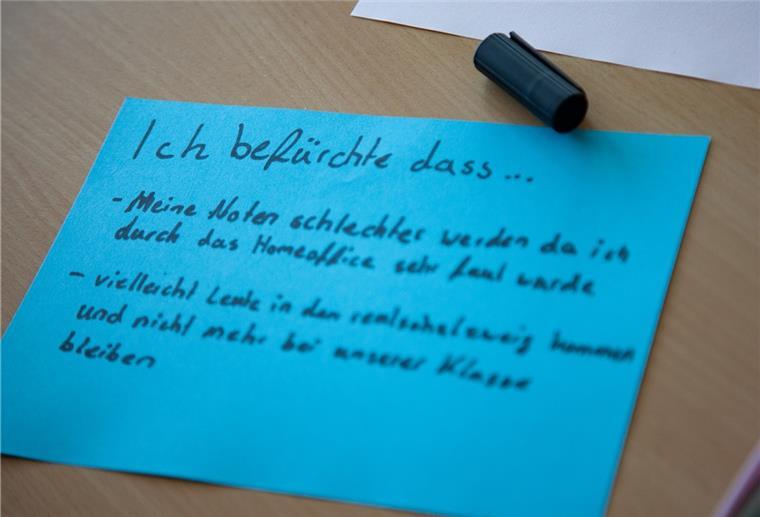 Dorum: Neues Schuljahr mit Ängsten und Wünschen Schule unter Corona-Bedingungen: In der Oberschule Achtern Diek in Dorum haben Schüler aufgeschrieben, was sie bewegt.