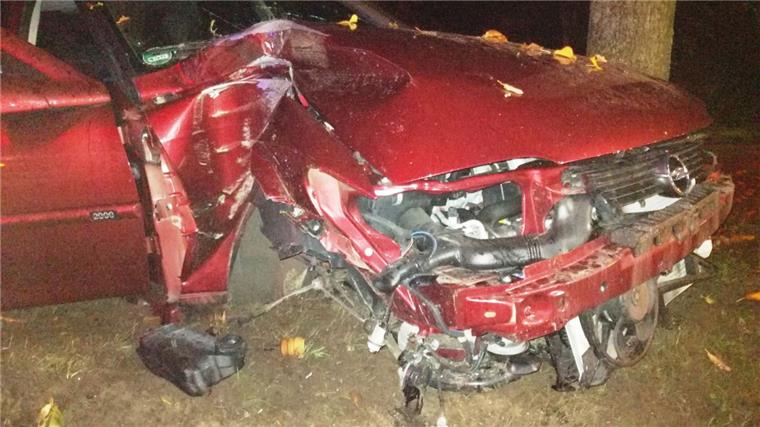 Leherheide: Betrunkener Autofahrer prallt gegen Baum und Laterne Schwerer Autounfall in Bremerhaven-Leherheide.
