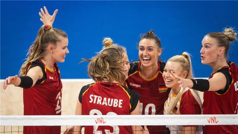 Volleyballerinnen gewinnen in Nationenliga gegen Thailand Sechster Sieg im zehnten Spiel: Deutschland setzte sich souverän gegen Thailand durch.