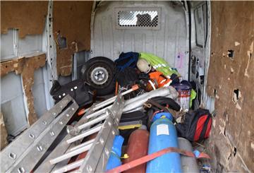 Der Laderaum des Kleintransporters.