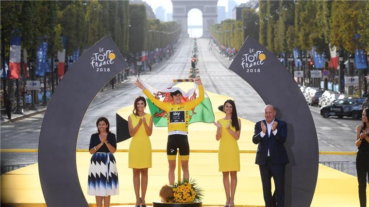 Sein größter Erfolg: Geraint Thomas gewann 2018 die Tour de France. (Archivbild)