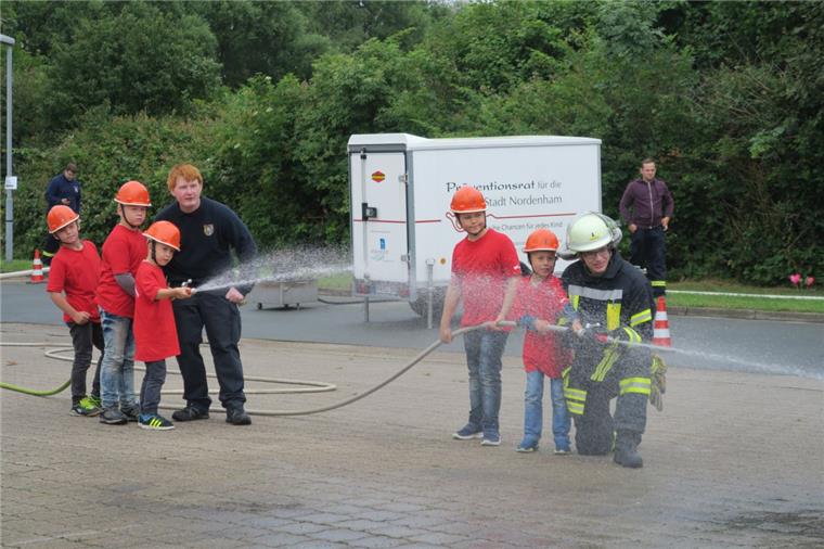 Selbstverständlich hat auch die Feuerwehr beim Ehrenamtstag mitgemacht