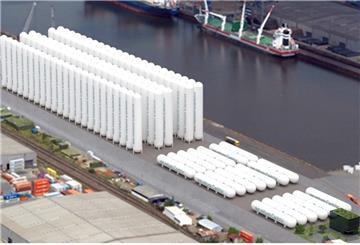 So könnten die CO2-Speicher im Hafen aussehen.