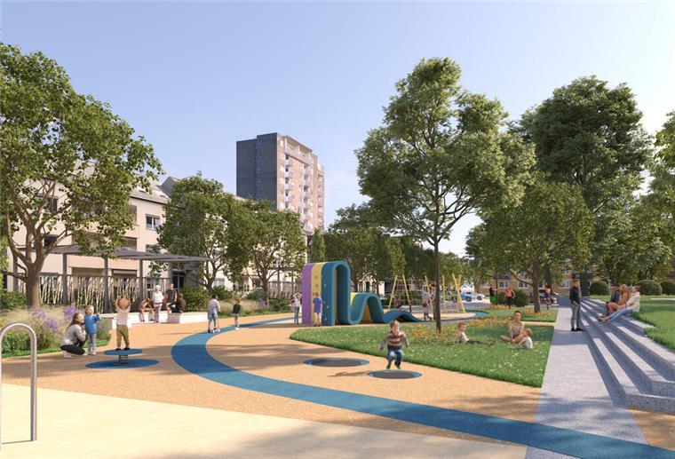 So könnte der „Bürgergarten“ an der Großen Kirche aussehen. Das Konzept von „Schramm und Partner“ wird in der weiteren Planung durch das Gartenbauamt bearbeitet.