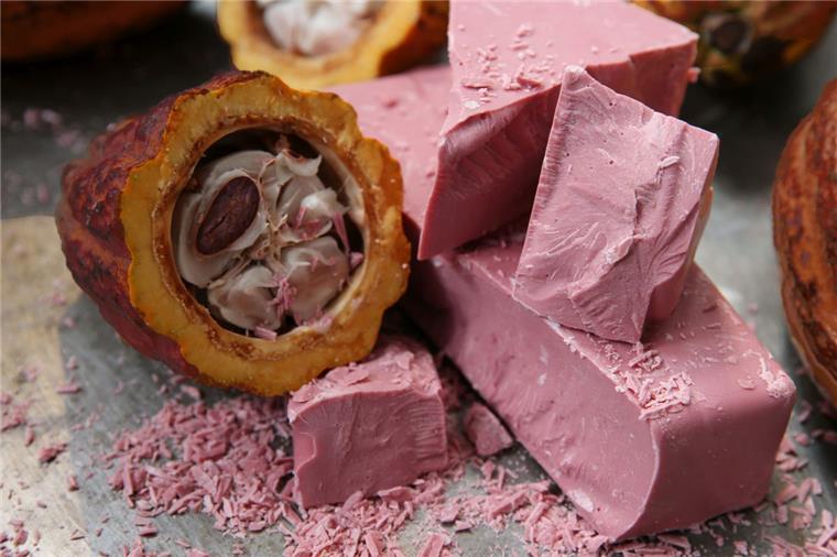 Pink und fruchtig: Neue Schokolade "Ruby" aus Bremen So rosa sieht der neue Schokoladentyp "Ruby" aus.