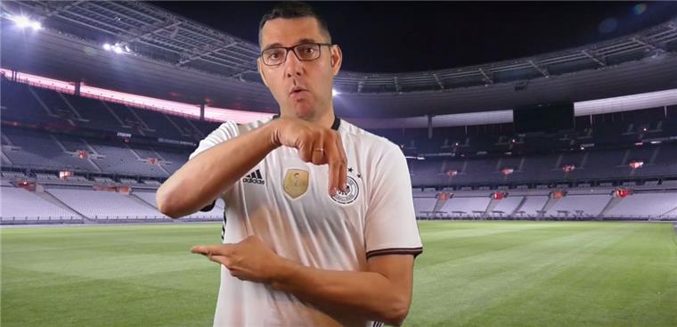 Ohne Worte: Torjubel zur Fußball EM in Gebärdensprache So sieht das Wort Foul in Gebärdensprache aus.