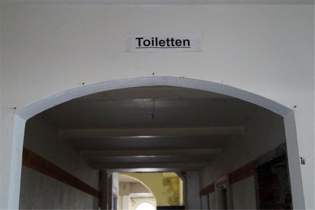 So sieht es zurzeit im Weserschlösschen aus. Die Sanierung läuft auf Hochtouren....