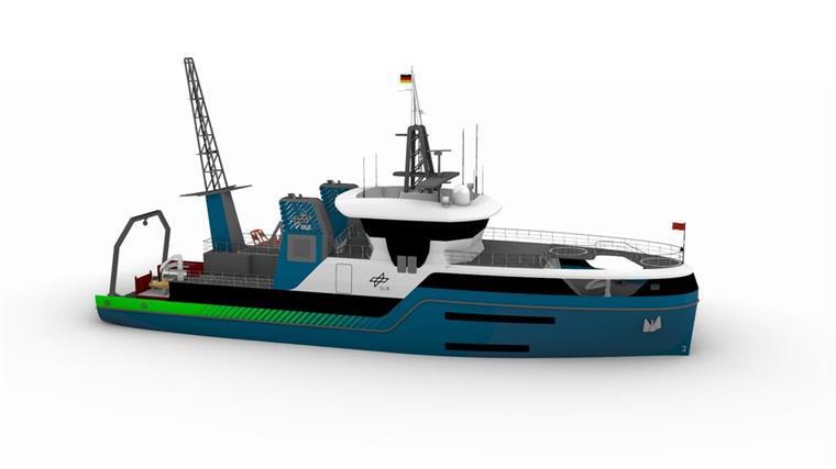 Lloyd Werft Bremerhaven zieht Millionenauftrag an Land So soll das Forschungsschiff, das die Lloyd Werft Bremerhaven bauen wird, aussehen.