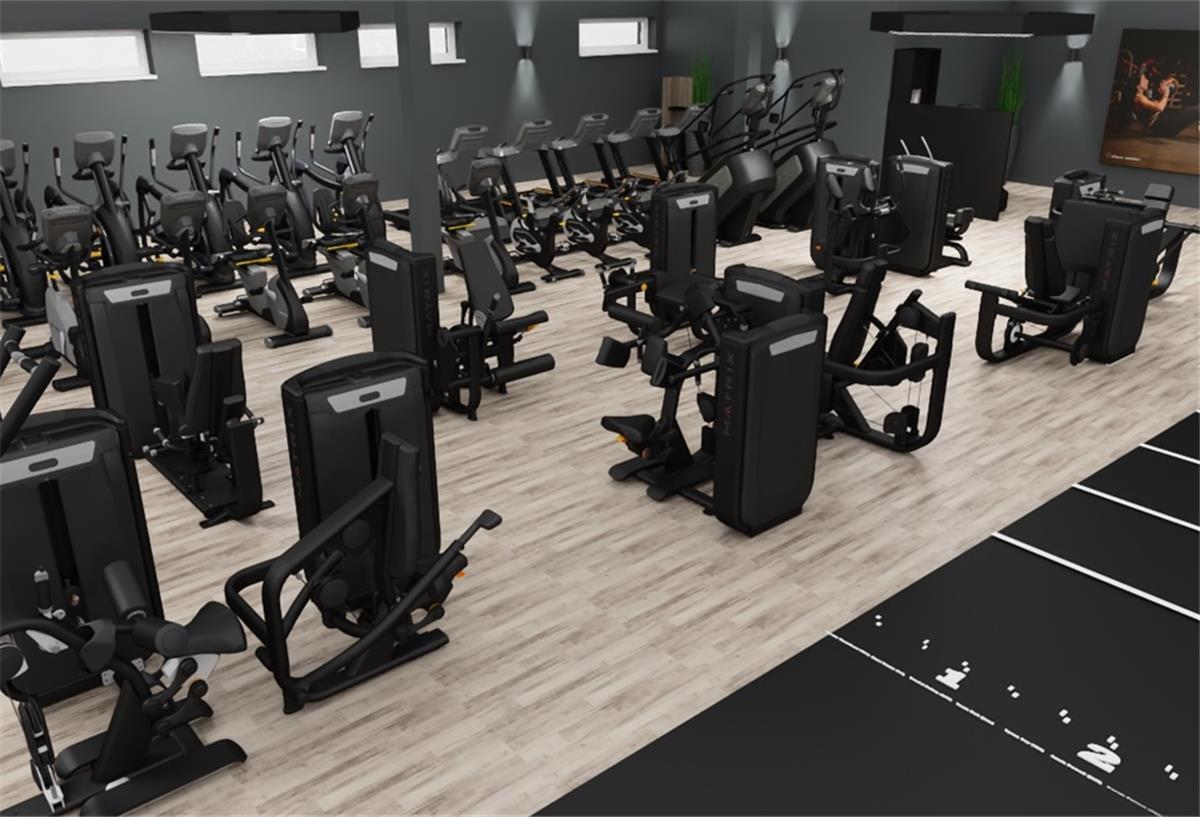 So soll das Studio in Loxstedt – hier der Cardio-Bereich – künftig aussehen.