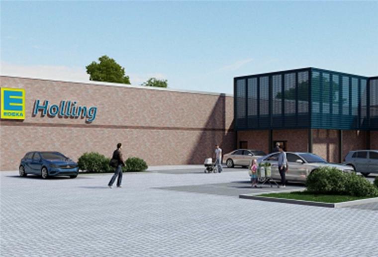 Langen: Edeka von Holling wird für rund vier Millionen Euro modernisiert So soll der neue Edeka-Einkaufsmarkt von Tobias Holling in Langen aussehen. Foto Edeka