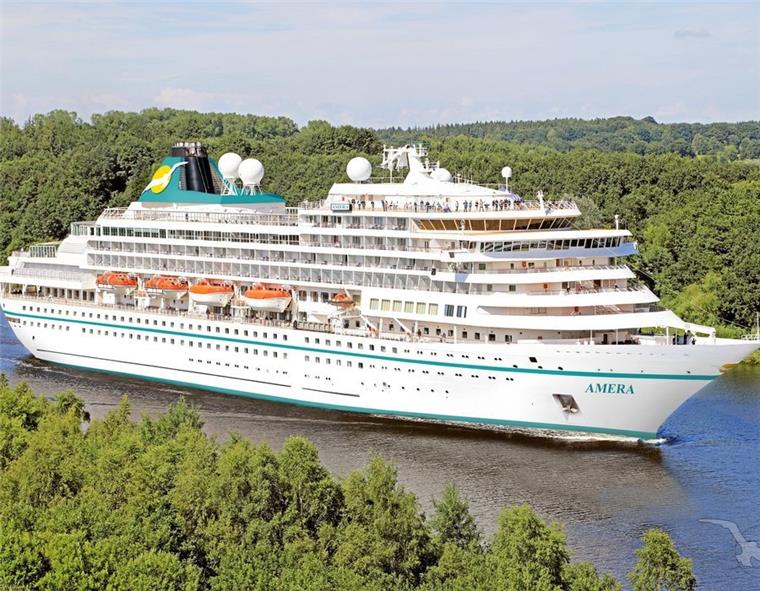 Bremerhaven: "Amera" wird an der Columbuskaje getauft So soll die „Amera“ aussehen. Für die Modernisierung und Umbauen wird noch mit mehreren Werften verhandelt.