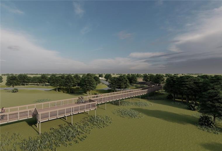 Darum steht die neue Geeste-Brücke auf 100 Sternen Besprechung am Geeste-Ufer