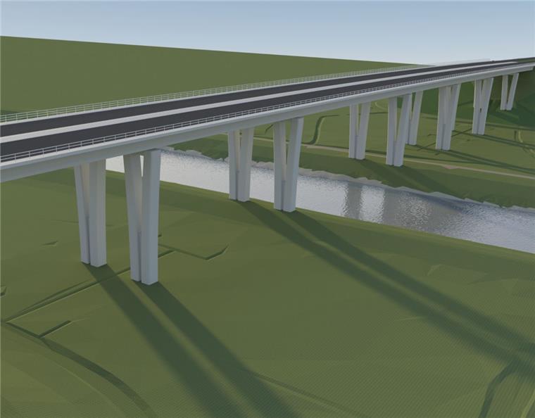 So soll die neue Huntebrücke aussehen, die bis 2026 fertig sein soll. 