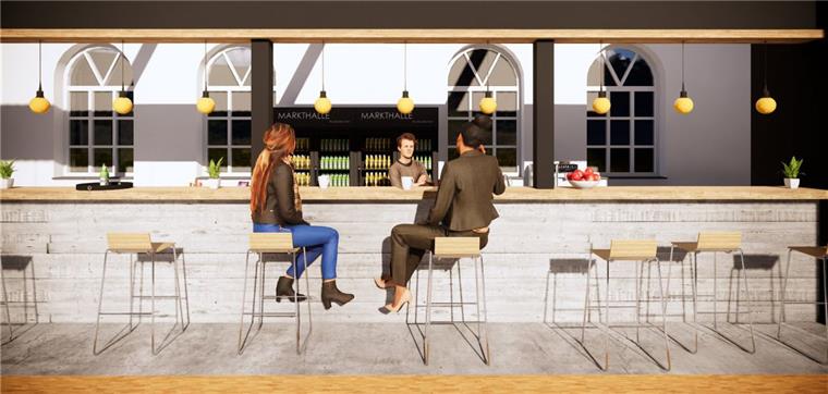 Rodenkirchen: Markthalle bekommt neue Thekenanlage So soll die neue Tresenanlage in der Markthalle Rodenkirchen aussehen.