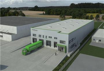 So soll es aussehen, das neue Zentrallager der Raiffeisen Weser-Elbe eG im Gewerbegebiet Debstedt. Geplant ist eine Investition von 4,5 bis 5 Millionen Euro.