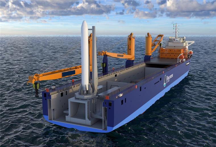 Raketenstart von Plattform in der Nordsee wieder verschoben Eine Rakete steht auf einer Plattform der German Offshore Spaceport Alliance (GOSA)