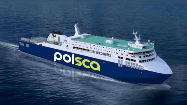 Polnische Fährbetreiber fusionieren zu PolSca Baltic Ferries Eine Darstellung einer künftigen Polsca-Fähre.