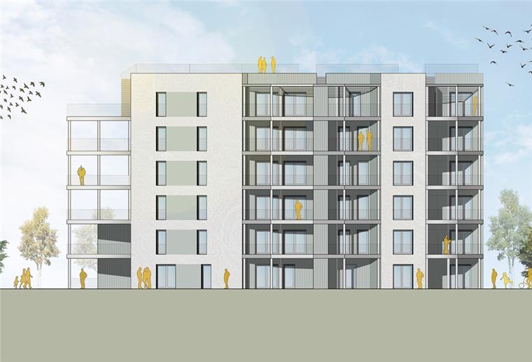 So werden die so genannten Punkthäuser des Nordsee-Resort Burhave der Firma Helma Ferienimmobilien aussehen. Sie sind etwa 20 Meter hoch.