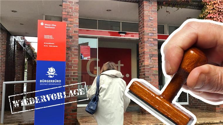 Den Ausweis in der Bank verlängern? Wie die Wespa in Bremerhaven kooperieren will So wie es die Fotomontage zeigt, könnte es aussehen, wenn bei der Wespa das Bürgerbüro einzieht.