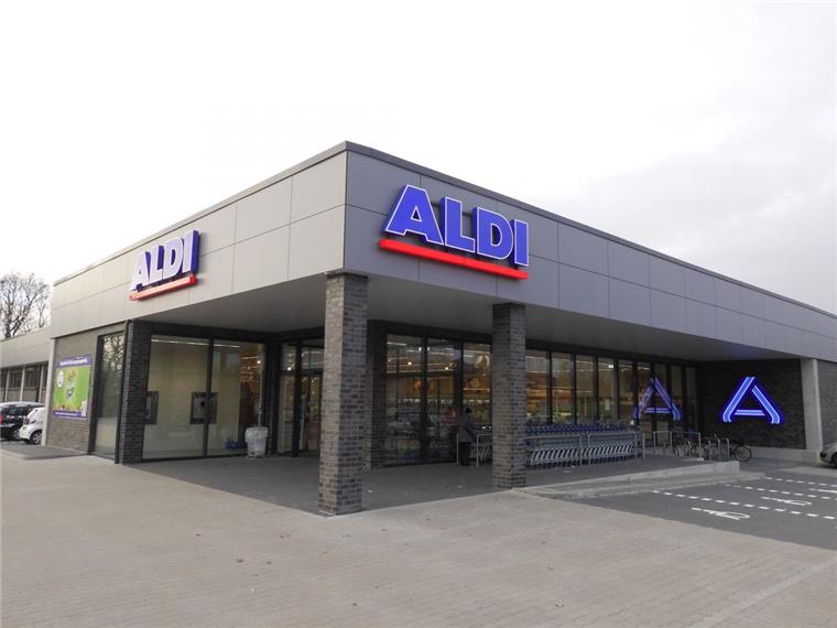 Erst kommt der Abriss: Aldi baut in Bremerhaven-Lehe neu So wird er aussehen, der Neubau an der Stresemannstraße: Der erste Aldi-Markt nach neuem Konzept entstand Ende 2016 in Schiffdorf.