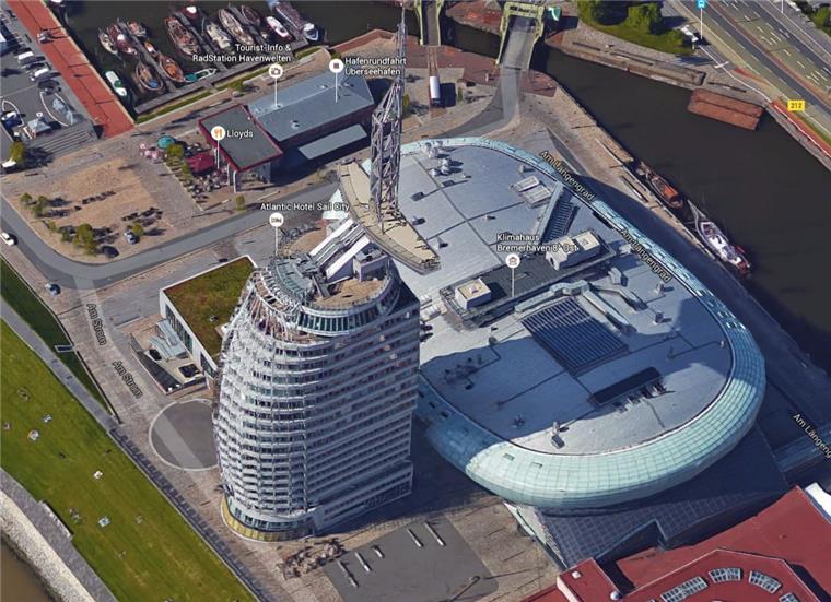 Bremerhaven von oben und in 3-D Solche Luft-3-D-Bilder liefert Google neuerdings von Bremerhaven. Foto: Bilder © 2015 Google, Kartendaten © 2015 GeoBasis-DE/BKG (© 2009), Google