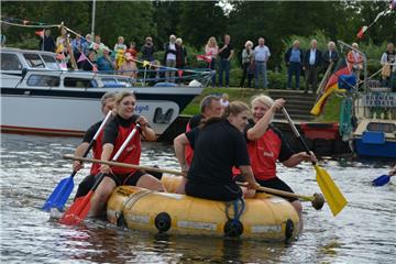 Spaß im Schlauchboot. Foto: Scheiter
