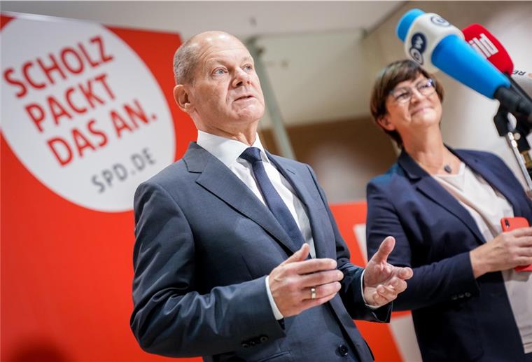 SPD, Grüne und FDP auf Ampel-Kurs SPD-Kanzlerkandidat und Bundesminister der Finanzen könnte in einer Ampel-Koalition Bundeskanzler werden.