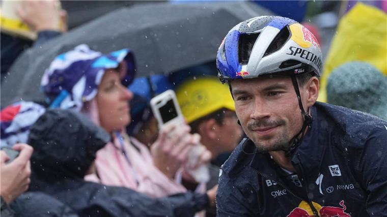 Lipowitz und Roglic: Kräftemessen in den Pyrenäen Stürze haben Roglic immer wieder zurückgeworfen.
