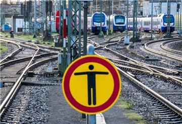 Symbolfoto: Abgestellte Züge auf den Gleisen vor dem Bremer Hauptbahnhof.