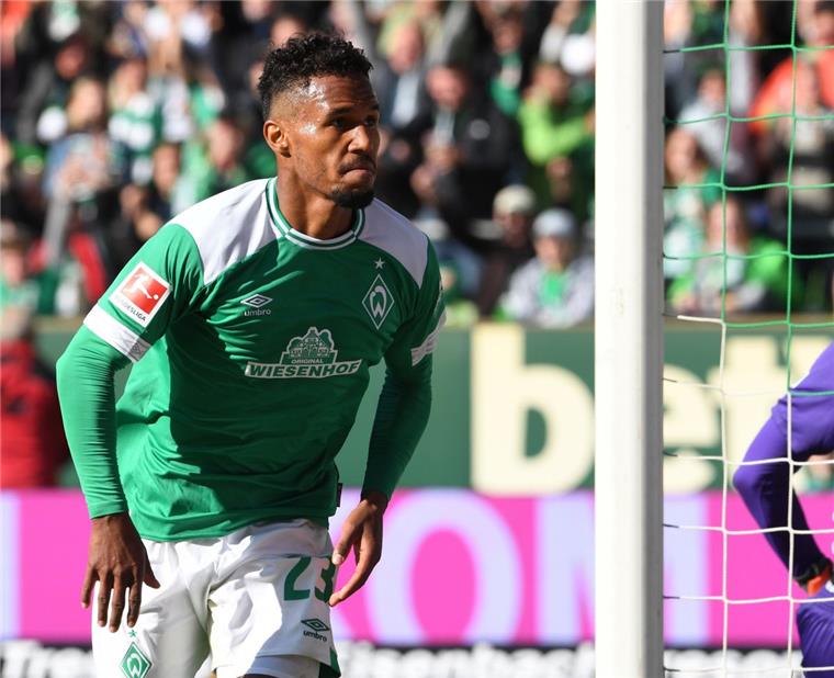 Werder rettet das Unentschieden im Nordduell Theodor Gebre Selassie jubelt über sein Tor zum 1:1.