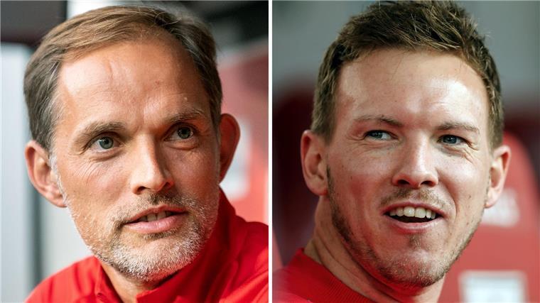 Lieber kein Club: Die Wege von Klopp, Nagelsmann und Tuchel Thomas Tuchel (l.) und Julian Nagelsmann bevorzugen beide derzeit einen Nationaltrainer-Posten.
