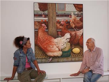 Tina Abich und Siegfried Krön von der Kunstwerkstatt Mühle Malstedt haben sehr unterschiedliche Künstler für die Ausstellung „Zauber des Aquarells“ gewonnen. Einer von ihnen ist Pauls Wans, dessen bevorzugtes Bildthema die Landwirtschaft ist. 