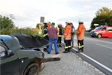 Unfall am Bahnübergang in Wremen. Zum Glück gibt es nur Blechschaden.