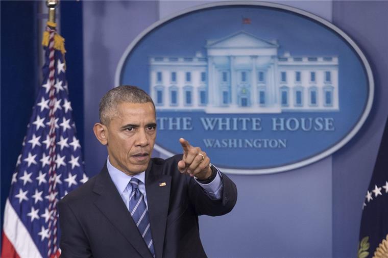 US-Wahlkampf: Obama macht indirekt Putin für Hackerangriffe verantwortlich US-Präsident Barack Obama während seiner Pressekonferenz zum Jahresende im Weißen Haus in Washington. Dabei kritisierte er, Russland sei verantwortlich für Cyberattacken im US-Wahlkampf.