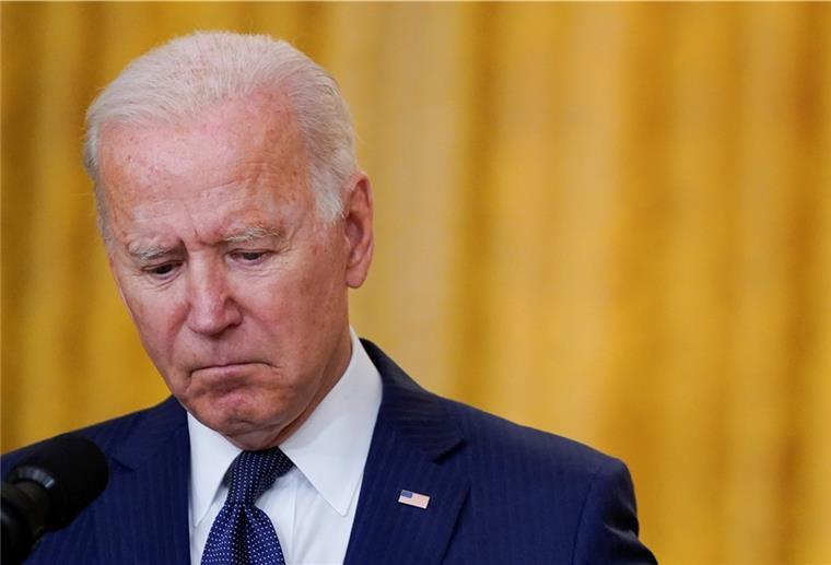 US-Präsident Biden kündigt Vergeltungsschlag gegen den IS an Joe Biden, Präsident der USA, hält inne.