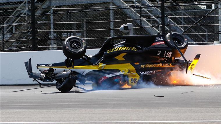 US-Rennfahrer Colton Herta hatte sich beim Qualifying für das legendäre Indy-500-Rennen mit seinem Wagen überschlagen.