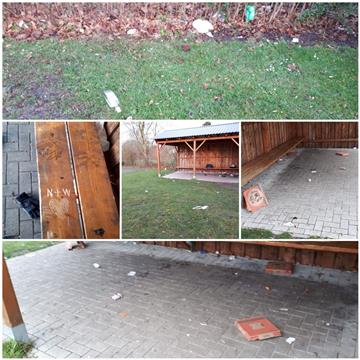Vandalismus auf dem Bouleplatz an der Kampstraße: Die Gemeinde erstattet Anzeige.  