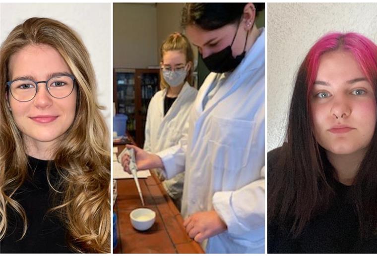 Bremerhavener Schülerinnen forschen zu kleinen Darmhelfern Vanessa Schöttke (links) und Mira Strodtmann haben für "Jugend forscht" so einige Stunden im Labor verbracht.