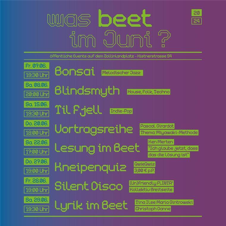Damit lädt „Das Beet“ in Lehe zum Chillen und Abtanzen ein Plakat